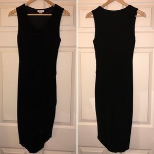 Helmut Lang draped black dress Size P or XS